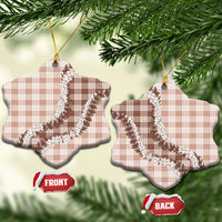 Beige Hawaii Palaka Ceramic Ornament Hawaiian Honohono Lei LT05 Snow Flake Beige - Polynesian Pride