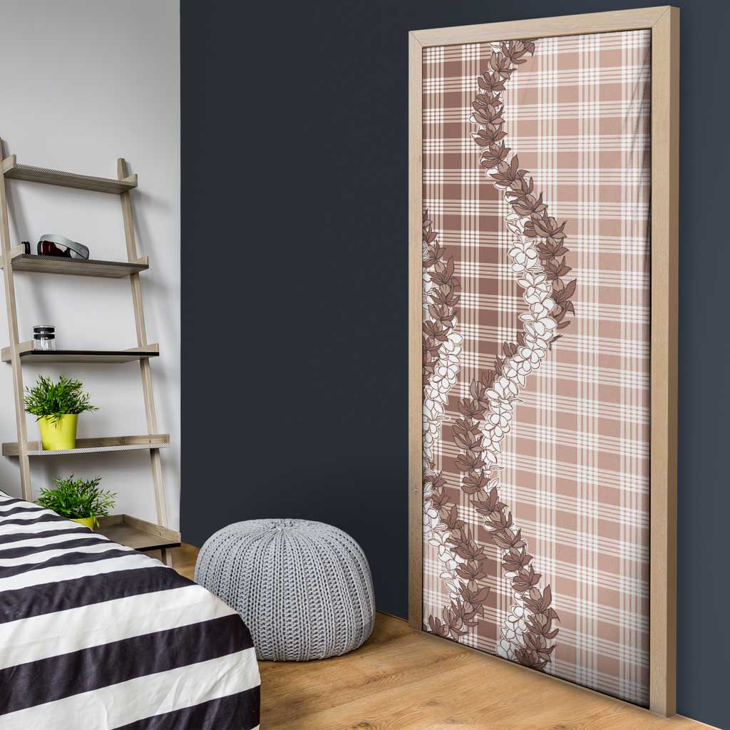 Beige Hawaii Palaka Door Cover Hawaiian Honohono Lei
