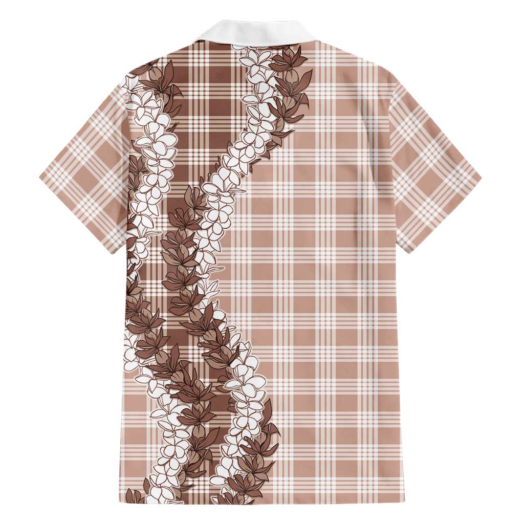 Beige Hawaii Palaka Family Matching Off Shoulder Maxi Dress and Hawaiian Shirt Hawaiian Honohono Lei LT05 - Polynesian Pride