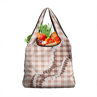 Beige Hawaii Palaka Grocery Bag Hawaiian Honohono Lei