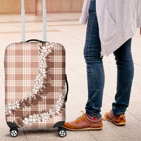 Beige Hawaii Palaka Luggage Cover Hawaiian Honohono Lei