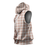 Beige Hawaii Palaka Sleeveless Hoodie Hawaiian Honohono Lei