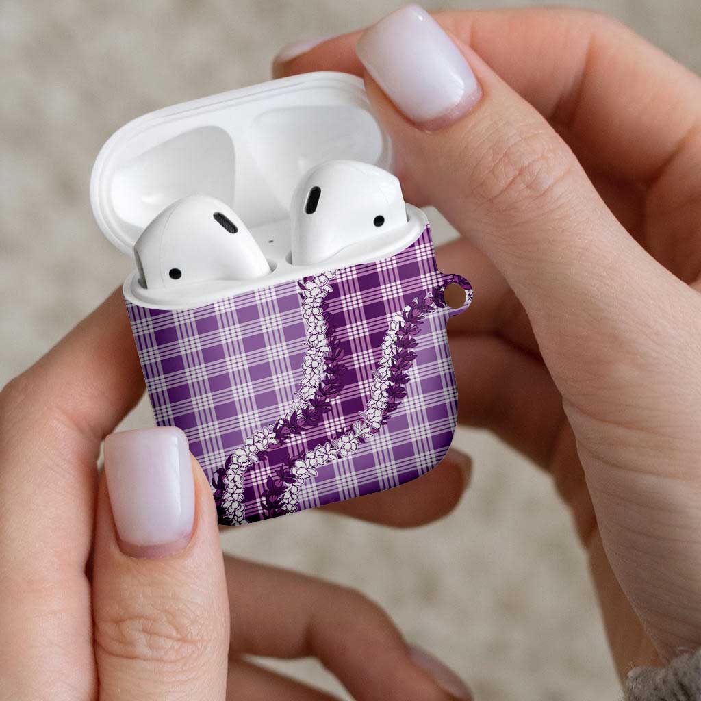 Violet Hawaii Palaka AirPods Case Hawaiian Honohono Lei