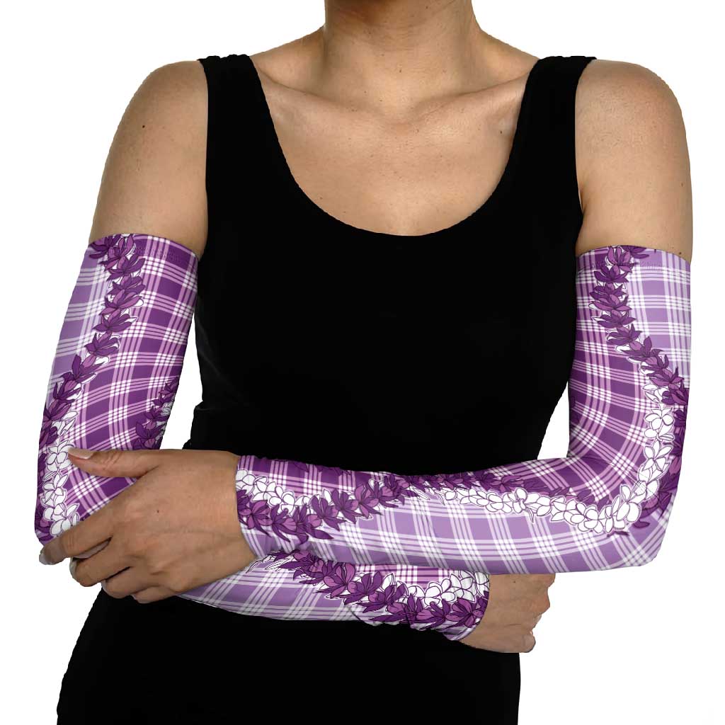 Violet Hawaii Palaka Arm Sleeves Hawaiian Honohono Lei