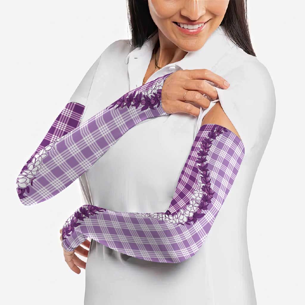 Violet Hawaii Palaka Arm Sleeves Hawaiian Honohono Lei