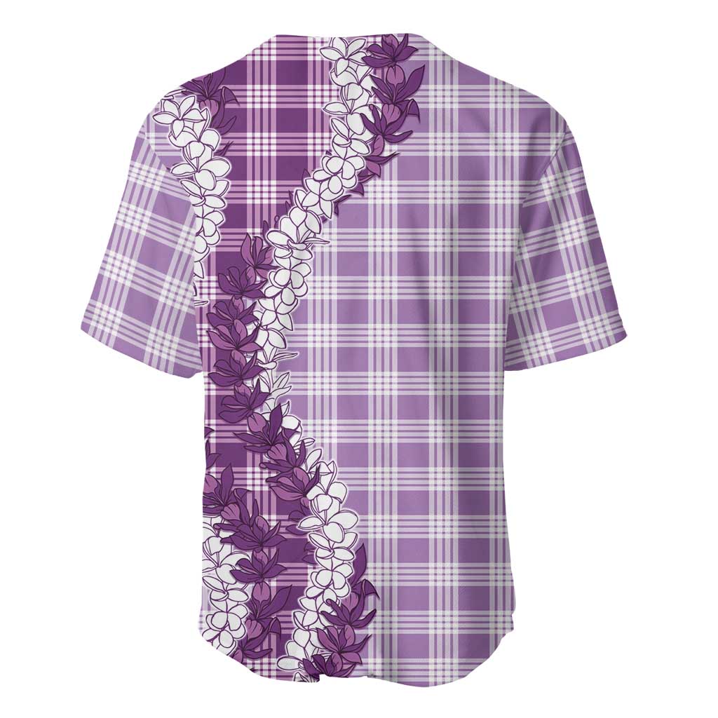 Violet Hawaii Palaka Baseball Jersey Hawaiian Honohono Lei