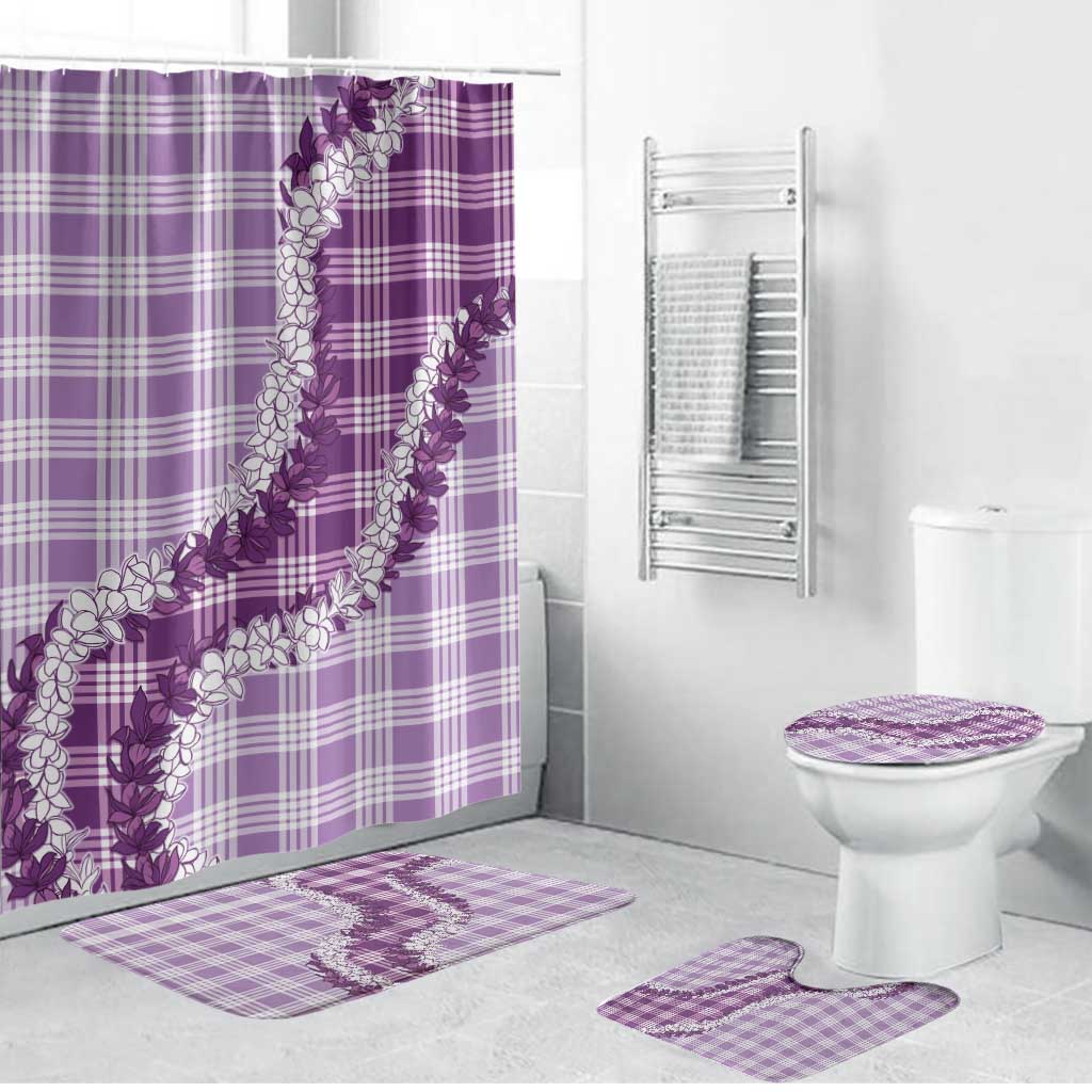 Violet Hawaii Palaka Bathroom Set Hawaiian Honohono Lei