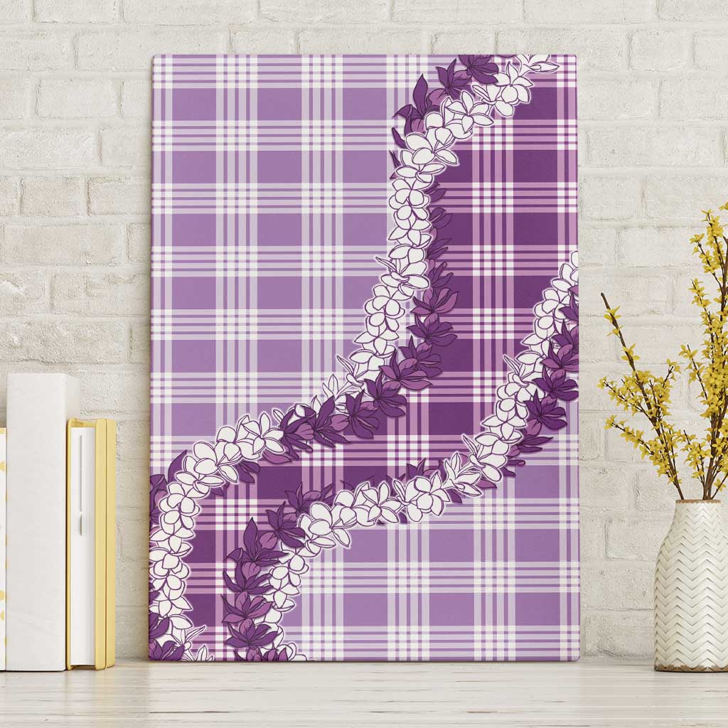 Violet Hawaii Palaka Canvas Wall Art Hawaiian Honohono Lei