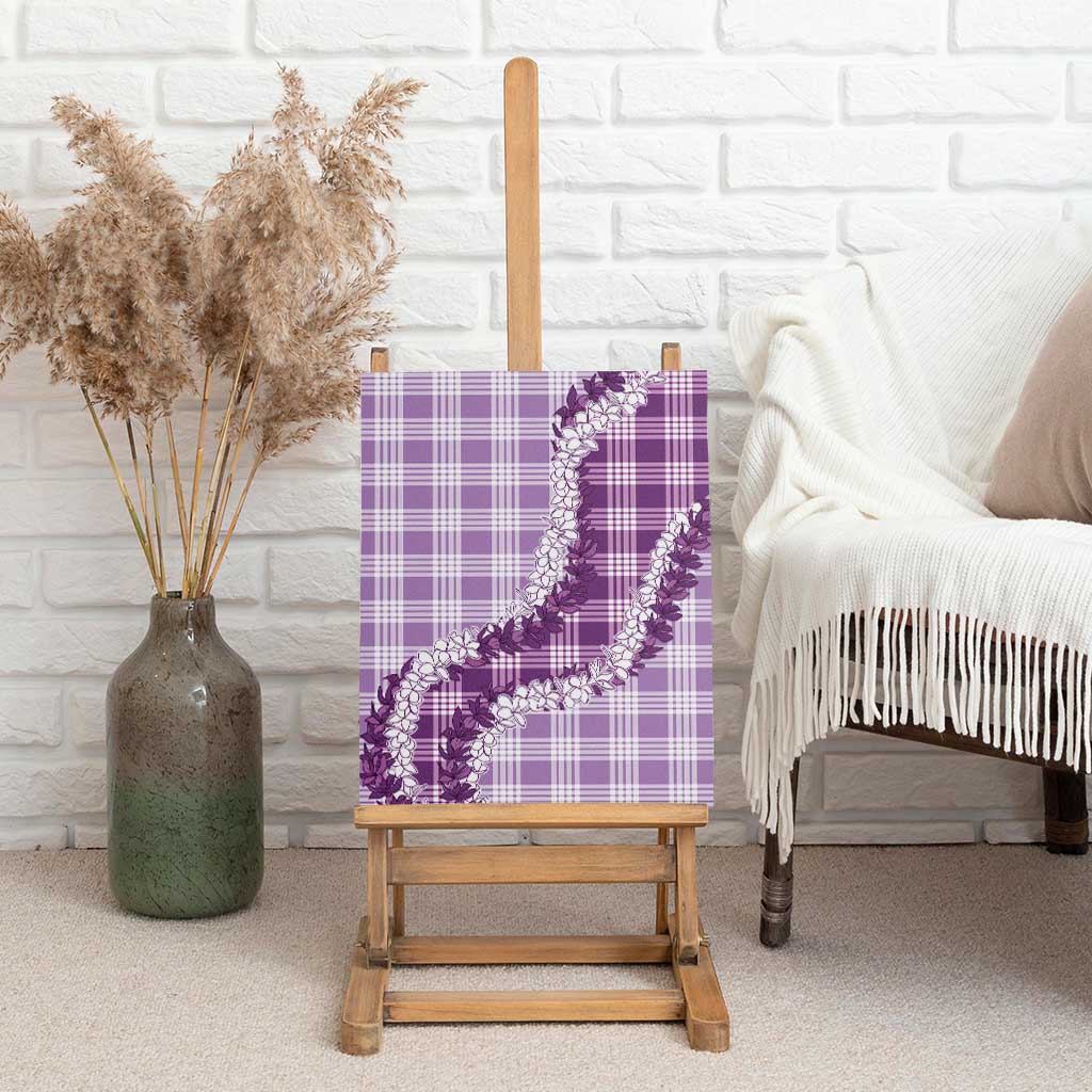 Violet Hawaii Palaka Canvas Wall Art Hawaiian Honohono Lei