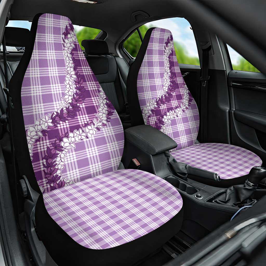 Violet Hawaii Palaka Car Seat Cover Hawaiian Honohono Lei