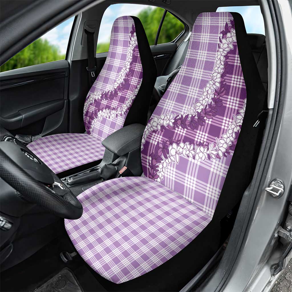 Violet Hawaii Palaka Car Seat Cover Hawaiian Honohono Lei