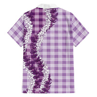 Violet Hawaii Palaka Family Matching Tank Maxi Dress and Hawaiian Shirt Hawaiian Honohono Lei LT05 - Polynesian Pride