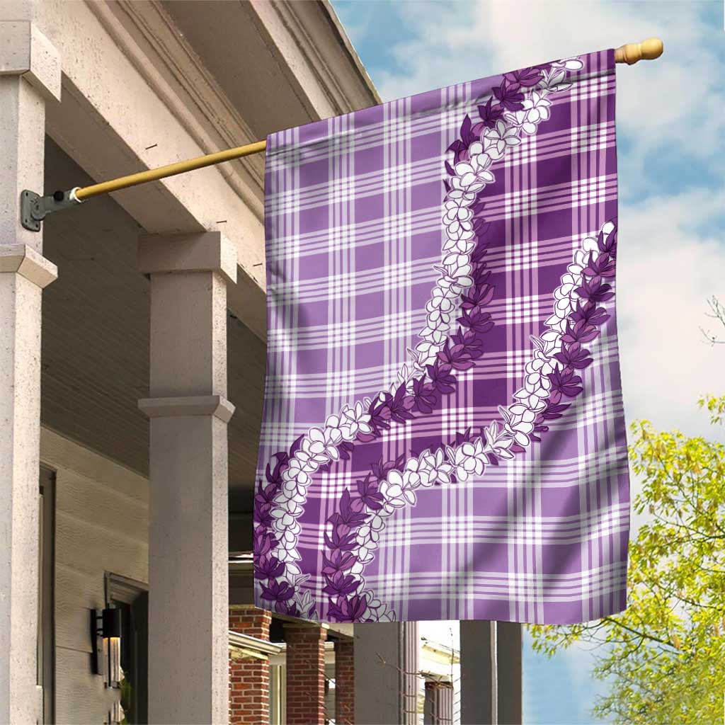 Violet Hawaii Palaka Garden Flag Hawaiian Honohono Lei