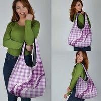 Violet Hawaii Palaka Grocery Bag Hawaiian Honohono Lei