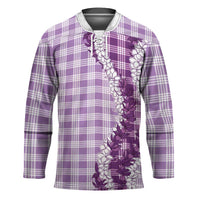 Violet Hawaii Palaka Hockey Jersey Hawaiian Honohono Lei