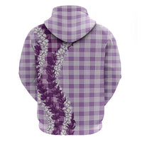 Violet Hawaii Palaka Hoodie Hawaiian Honohono Lei