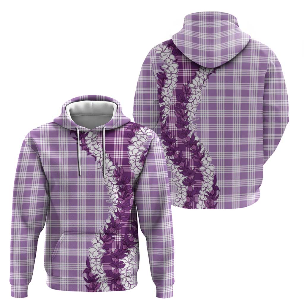 Violet Hawaii Palaka Hoodie Hawaiian Honohono Lei