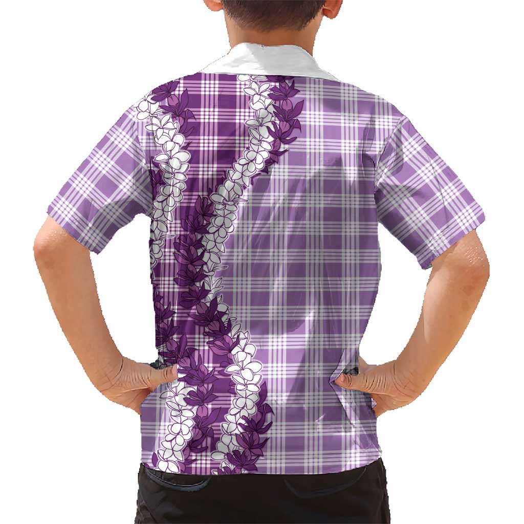 Violet Hawaii Palaka Kid Hawaiian Shirt Hawaiian Honohono Lei