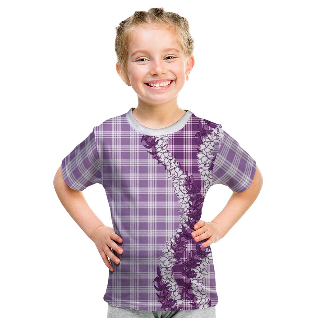 Violet Hawaii Palaka Kid T Shirt Hawaiian Honohono Lei