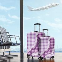 Violet Hawaii Palaka Luggage Cover Hawaiian Honohono Lei