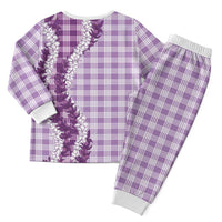 Violet Hawaii Palaka Pajama Set Hawaiian Honohono Lei