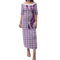 Violet Hawaii Palaka Puletasi Hawaiian Honohono Lei