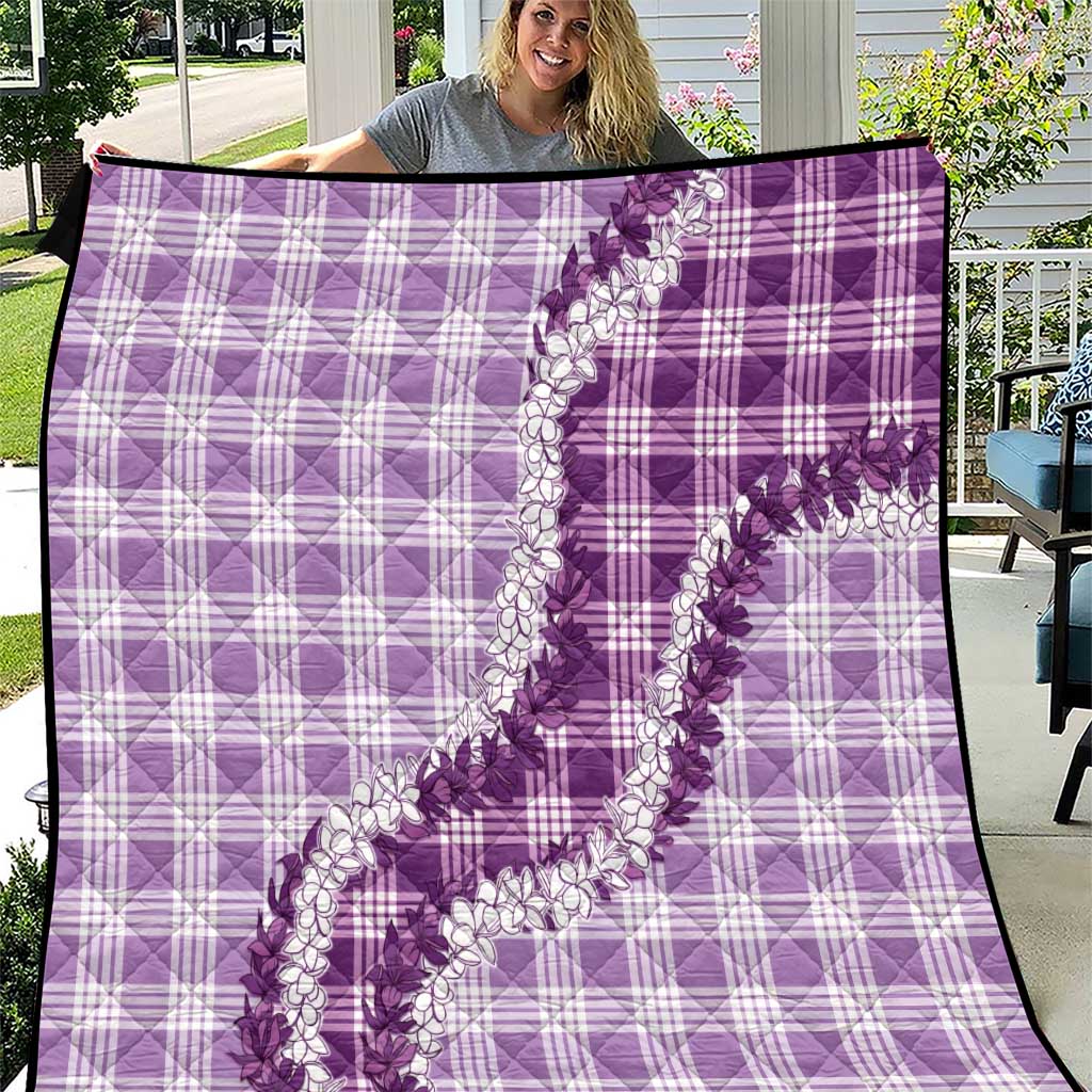 Violet Hawaii Palaka Quilt Hawaiian Honohono Lei
