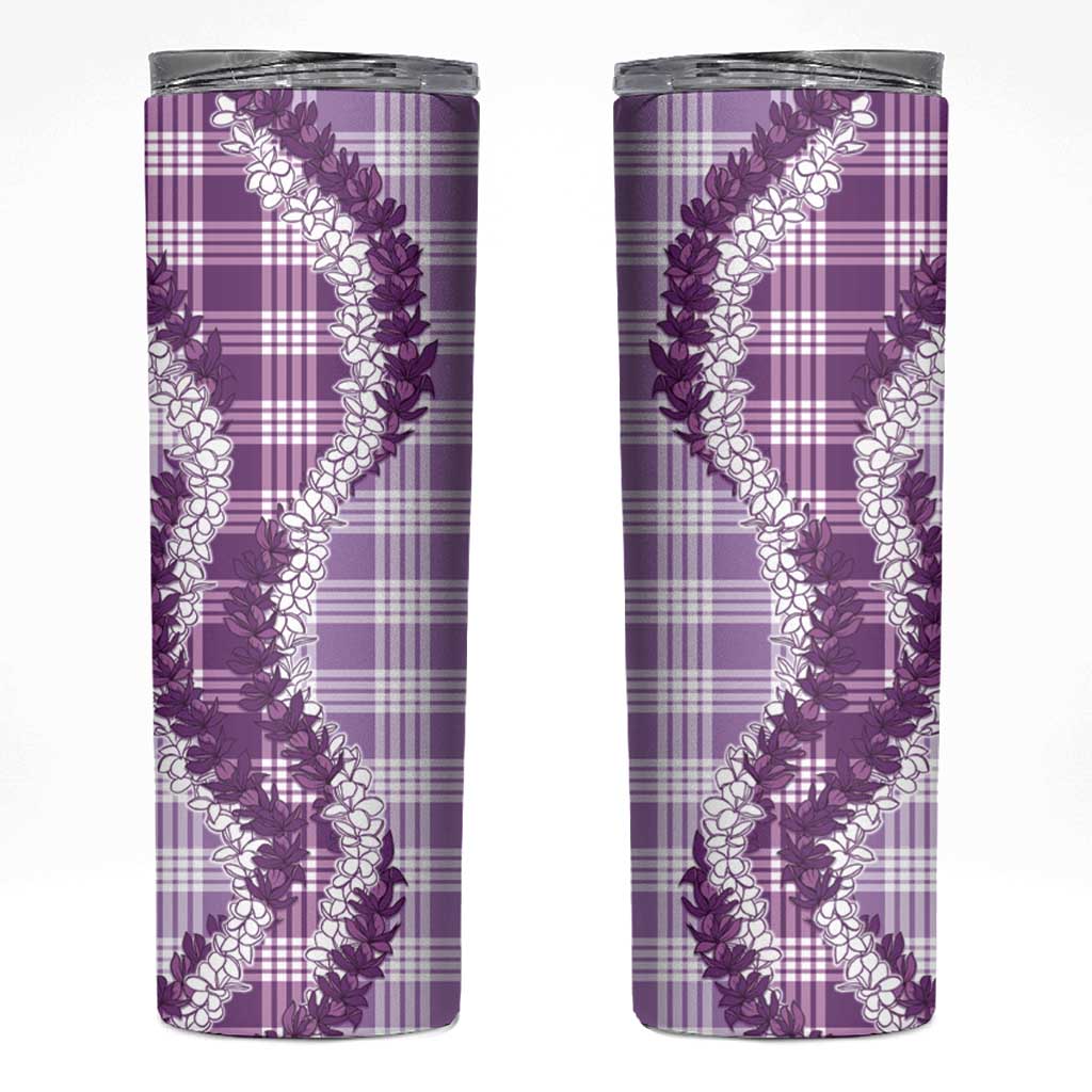 Violet Hawaii Palaka Skinny Tumbler Hawaiian Honohono Lei