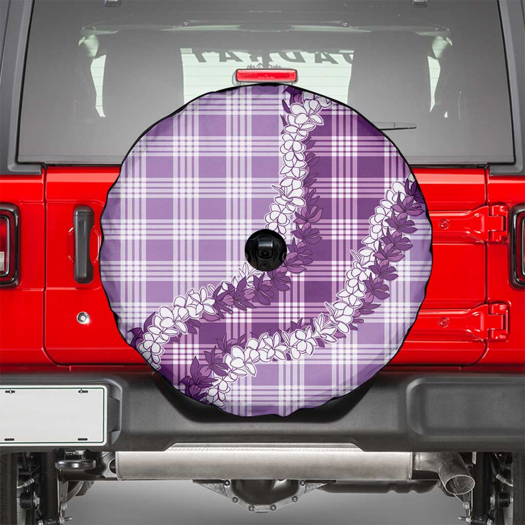 Violet Hawaii Palaka Spare Tire Cover Hawaiian Honohono Lei