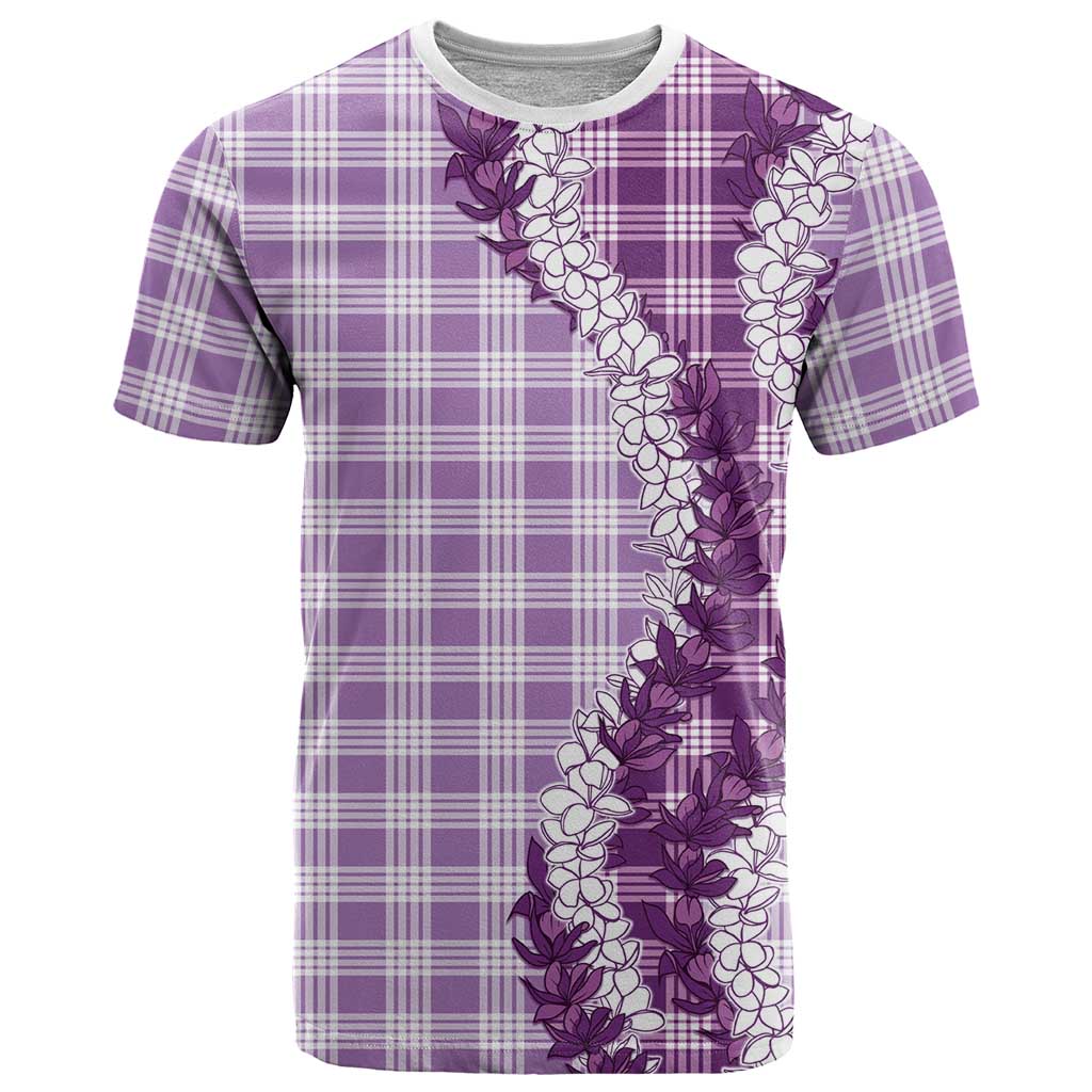 Violet Hawaii Palaka T Shirt Hawaiian Honohono Lei