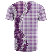 Violet Hawaii Palaka T Shirt Hawaiian Honohono Lei
