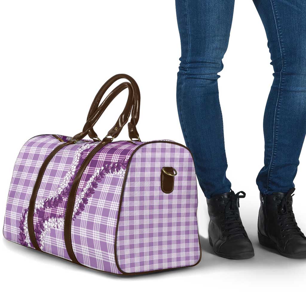 Violet Hawaii Palaka Travel Bag Hawaiian Honohono Lei