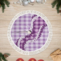 Violet Hawaii Palaka Tree Skirt Hawaiian Honohono Lei LT05 Fringed Violet - Polynesian Pride