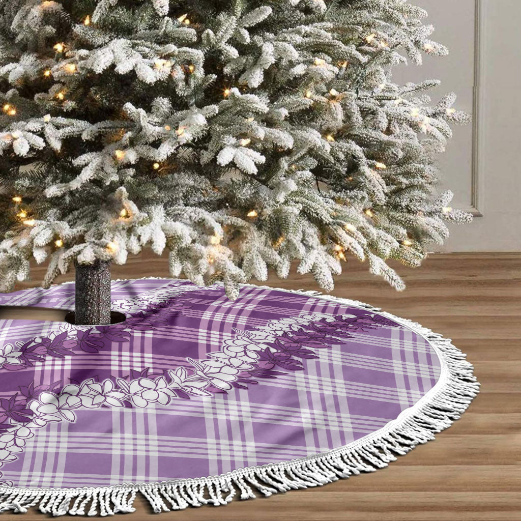 Violet Hawaii Palaka Tree Skirt Hawaiian Honohono Lei LT05 - Polynesian Pride