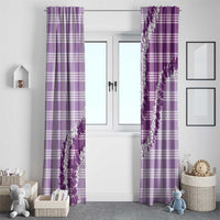 Violet Hawaii Palaka Window Curtain Hawaiian Honohono Lei