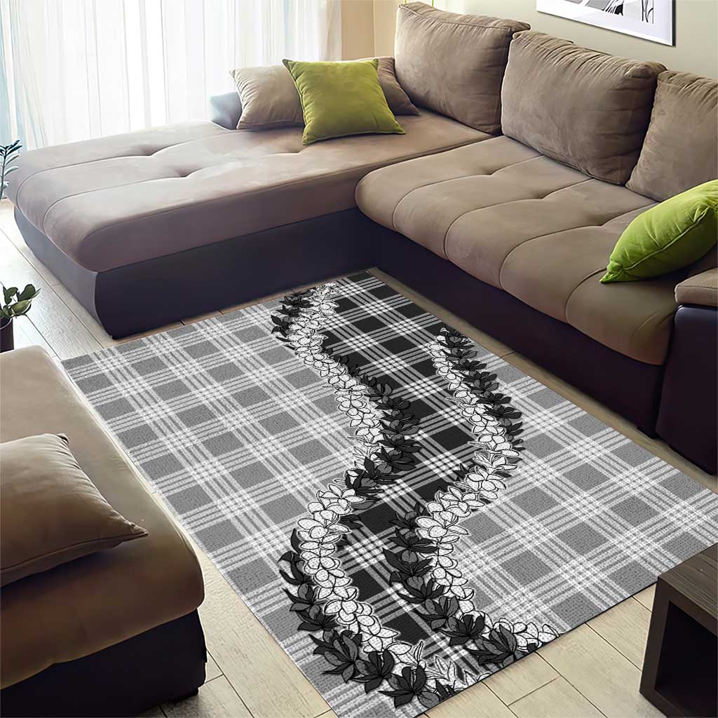 Gray Hawaii Palaka Area Rug Hawaiian Honohono Lei
