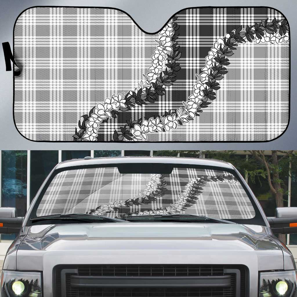 Gray Hawaii Palaka Auto Sun Shade Hawaiian Honohono Lei
