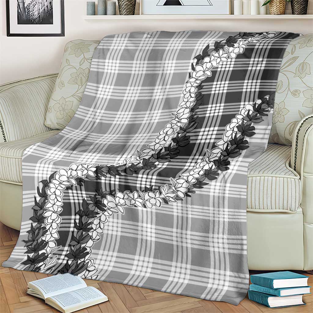Gray Hawaii Palaka Blanket Hawaiian Honohono Lei