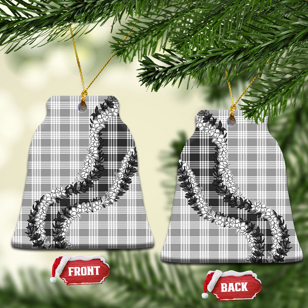 Gray Hawaii Palaka Ceramic Ornament Hawaiian Honohono Lei LT05 Bell Flake Gray - Polynesian Pride