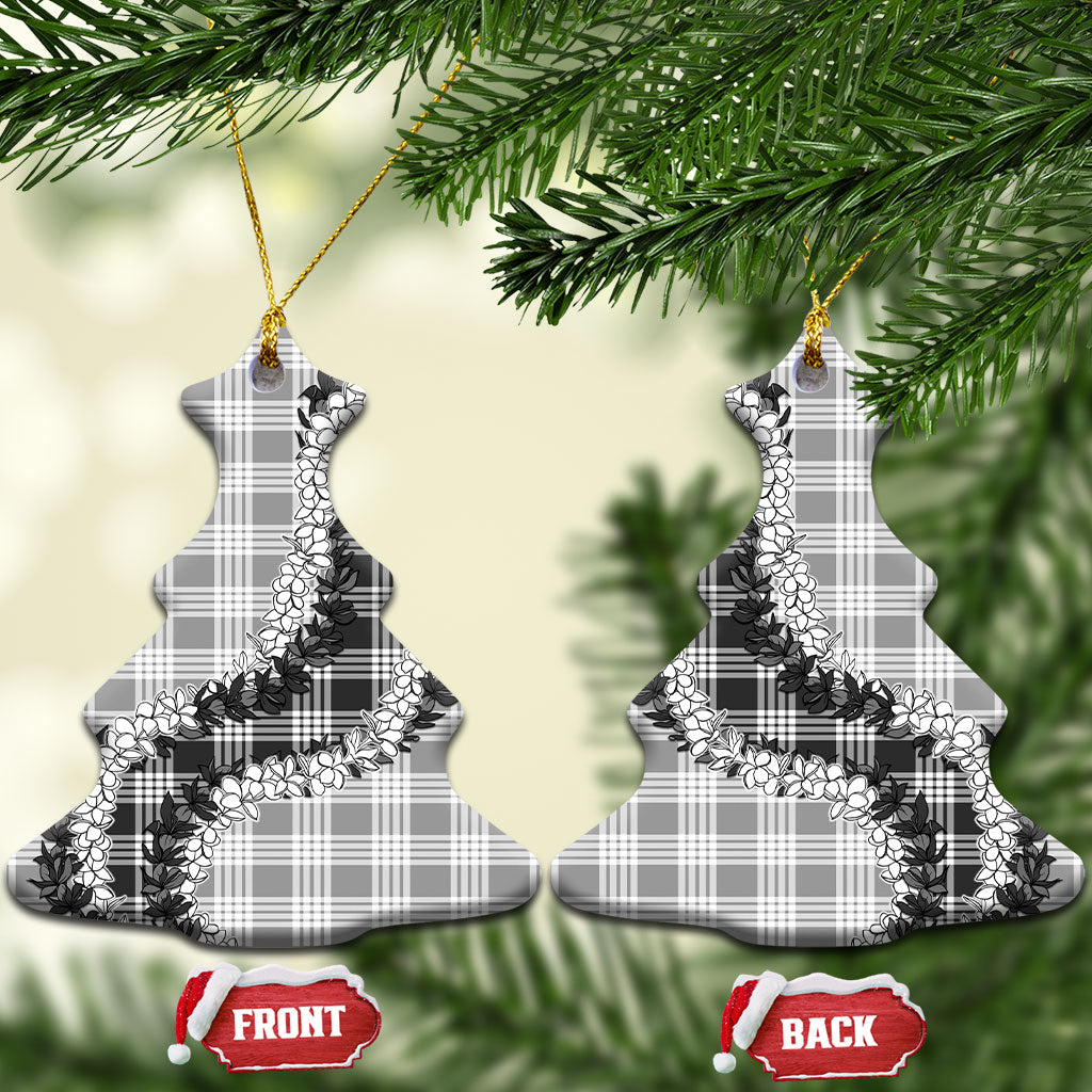Gray Hawaii Palaka Ceramic Ornament Hawaiian Honohono Lei LT05 Christmas Tree Gray - Polynesian Pride