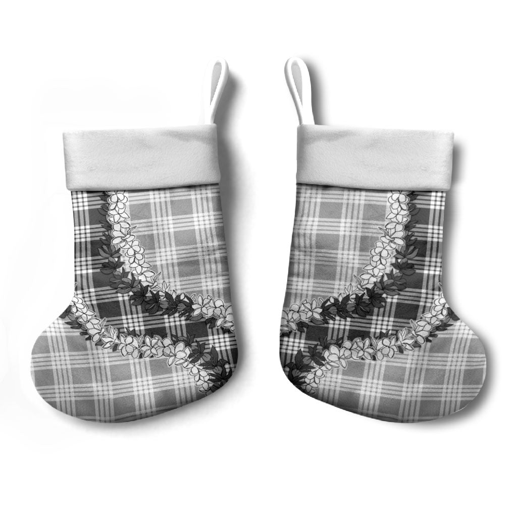 Gray Hawaii Palaka Christmas Stocking Hawaiian Honohono Lei LT05 - Polynesian Pride