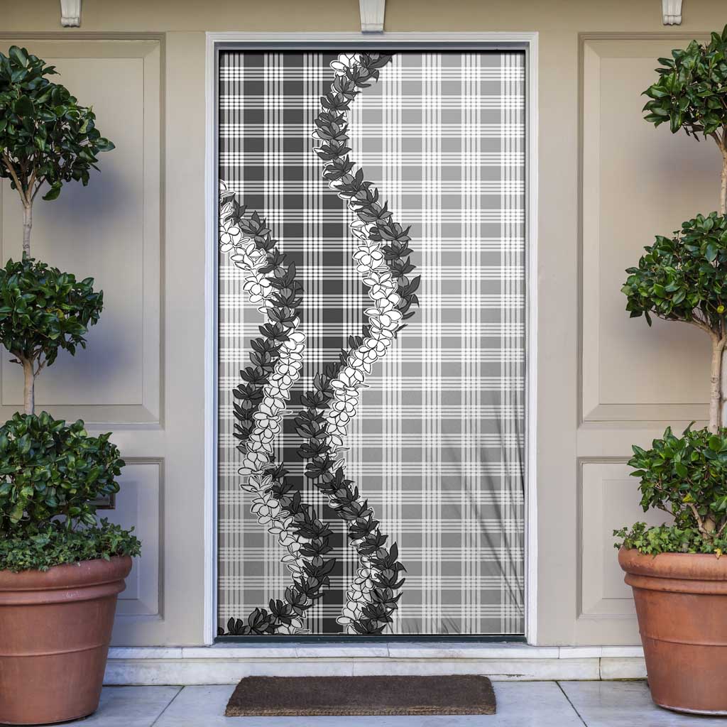 Gray Hawaii Palaka Door Cover Hawaiian Honohono Lei