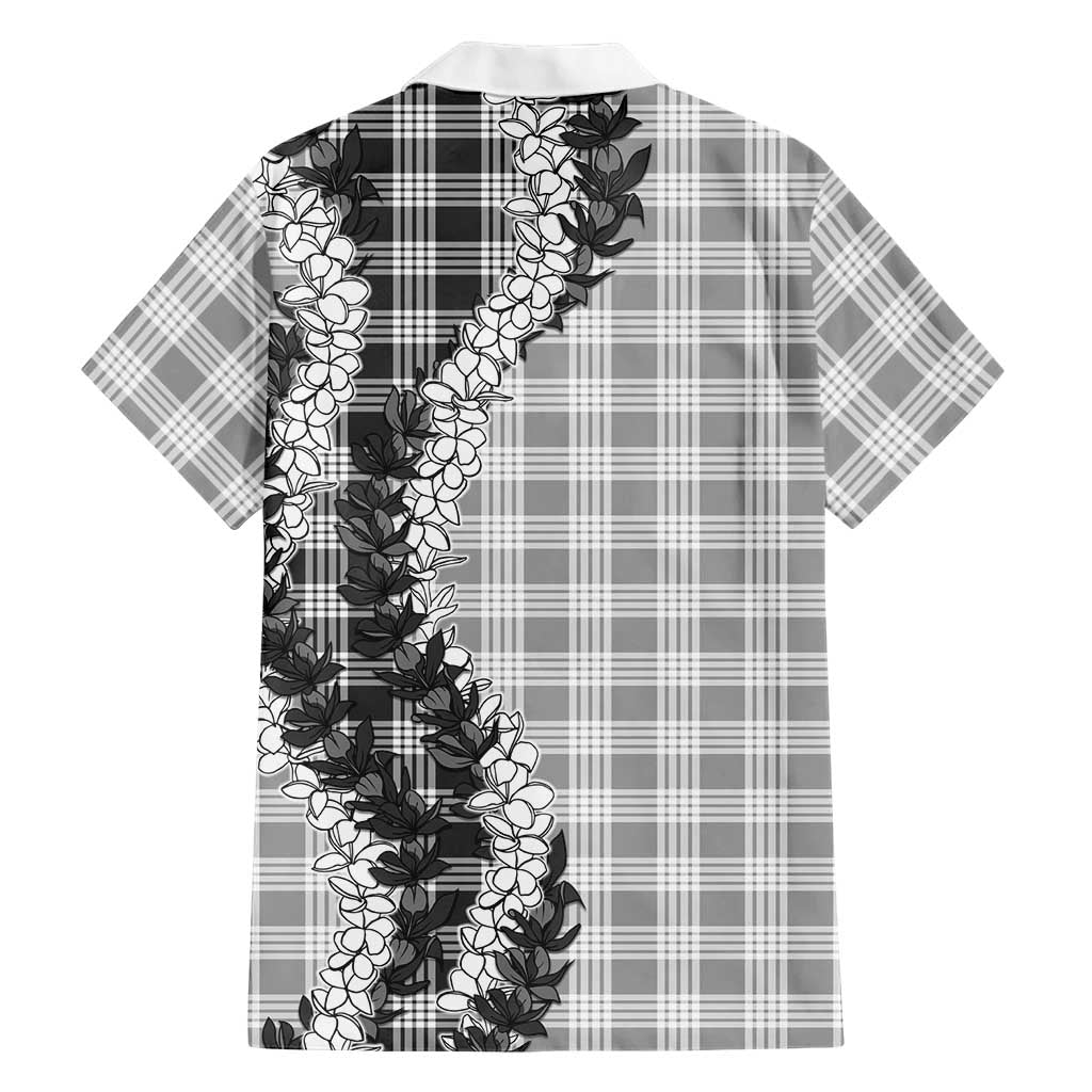 Gray Hawaii Palaka Family Matching Off Shoulder Maxi Dress and Hawaiian Shirt Hawaiian Honohono Lei LT05 - Polynesian Pride