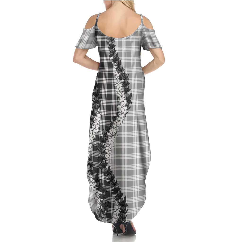 Gray Hawaii Palaka Family Matching Summer Maxi Dress and Hawaiian Shirt Hawaiian Honohono Lei LT05 - Polynesian Pride