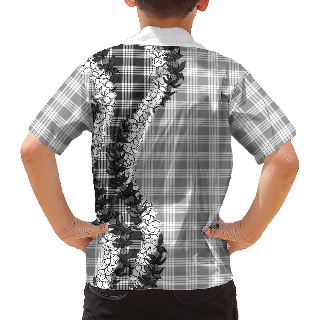 Gray Hawaii Palaka Family Matching Tank Maxi Dress and Hawaiian Shirt Hawaiian Honohono Lei LT05 - Polynesian Pride