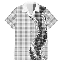 Gray Hawaii Palaka Family Matching Tank Maxi Dress and Hawaiian Shirt Hawaiian Honohono Lei LT05 Dad's Shirt - Short Sleeve Gray - Polynesian Pride