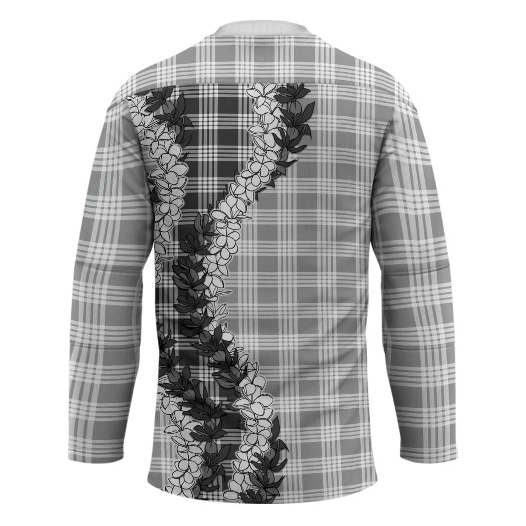 Gray Hawaii Palaka Hockey Jersey Hawaiian Honohono Lei