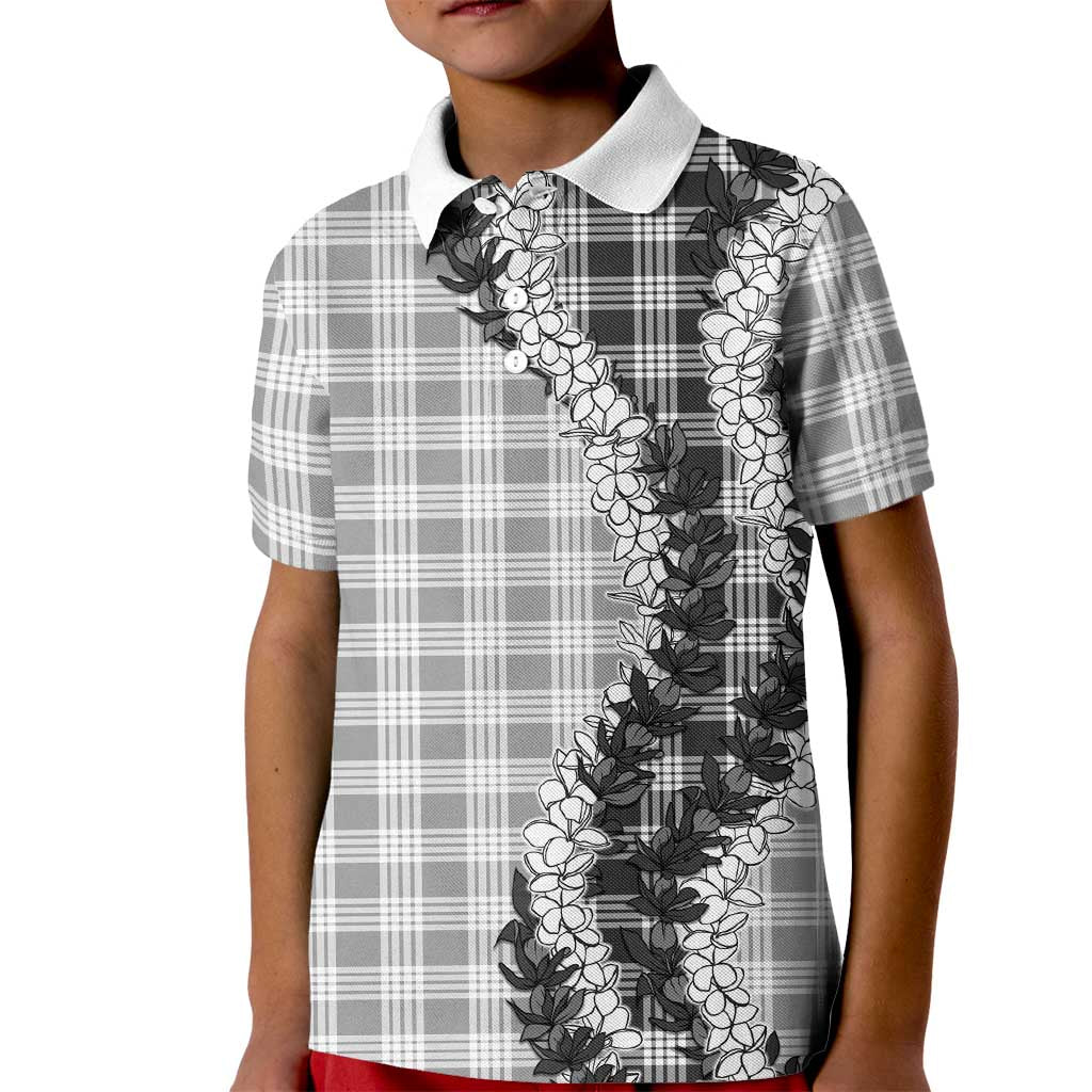 Gray Hawaii Palaka Kid Polo Shirt Hawaiian Honohono Lei