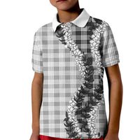 Gray Hawaii Palaka Kid Polo Shirt Hawaiian Honohono Lei
