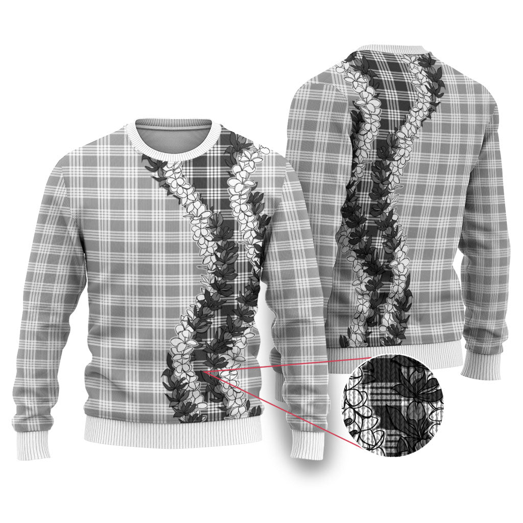Gray Hawaii Palaka Ugly Christmas Sweater Hawaiian Honohono Lei LT05 Gray - Polynesian Pride